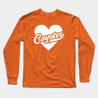 Vintage Coyotes School Spirit // High School Football Mascot // Go Coyotes Long Sleeve T-Shirt